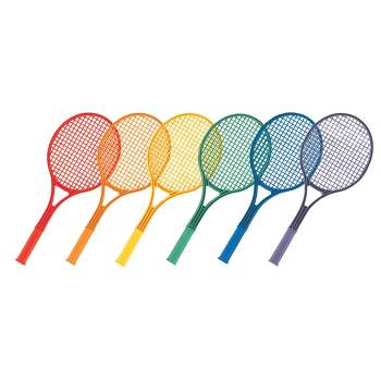 Champion Sports Plastic Tennis Racket Set, 6 Assorted Colors