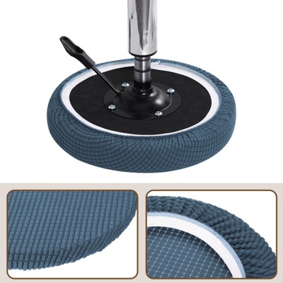 Unique Bargains Non-slip Round Bar Stool Seat Cushions Slipcovers 11"-16" 4 Pcs Blue