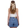Tahari Women's Straw Visor Hat with Eyelet and Chiffon Ribbon Trim and Back Bow - Visor Hat for Women - 3 of 4