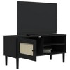 vidaXL TV Stand SENJA Rattan Look Black 41.7 in.x15.7 in.x19.3 in. Solid Wood Pine - 4 of 4
