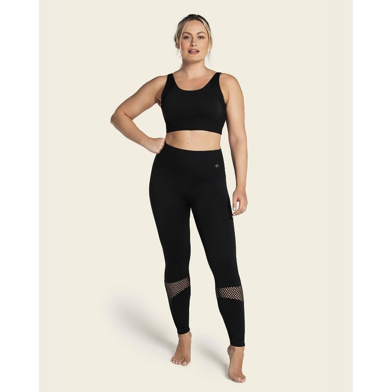 Leonisa  High Waisted Legging with Double-Layered Waistband and Breathable Mesh Cutouts -, 4 of 6