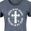 Women's - Instant Message - Jesus In My Heart Nursing In Veins Graphic T-shirt Dress - 2 of 4