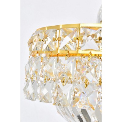 Gold 6-Light Pendant with Clear Royal Cut Crystal
