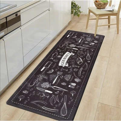World Rug Gallery Gourmet Anti Fatigue Standing Mat - Black 18"x47"