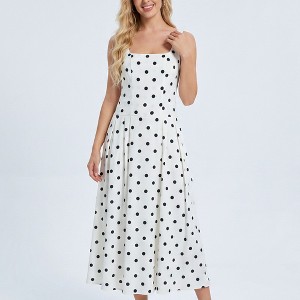 white square neck midi dress Undume