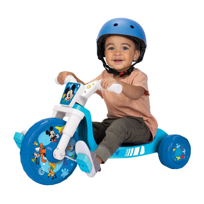 Mickey Mouse 10&#34; Fly Wheel Kids&#39; Tricycle with Electronic Sound - Blue, 3 of 10