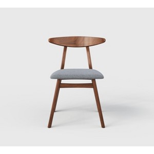 Tree City -Mid-Century Modern Dining Chair with Walnut Wood Frame and Cushioned Seat - 1 of 4