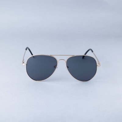 Men's Aviator Metal Sunglasses - Goodfellow & Co™ Gold