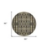 Black Taupe And Beige Moroccan Washable Indoor Outdoor Area Rug - 3 of 4