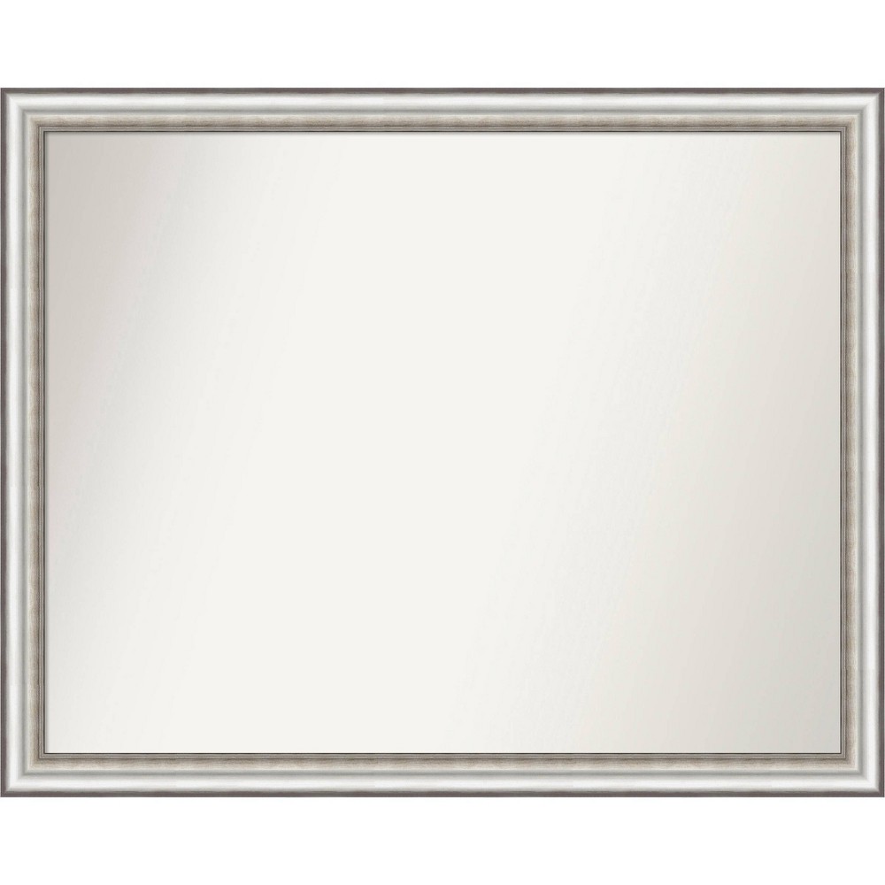 Photos - Wall Mirror 31" x 25" Non-Beveled Salon Silver Narrow Bathroom  - Amanti Ar