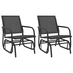 vidaXL Outdoor Swing Bench with Canopy Anthracite - 1 of 4
