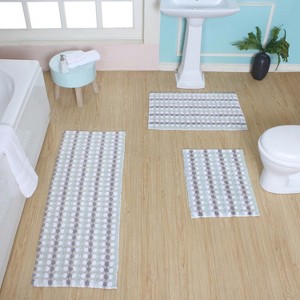 Home Weavers Orion Collection 100% Cotton Bathroom Rug, Non Slip Bath Mat Water Absorbent Soft Shaggy Mat Machine Washable - 1 of 4