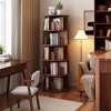 YONWAY 5 Tier Rotating Bookshelf Open Storage Bookcase 360° Display Round Spinning Bookshelf for Bedroom, Living Room, Home, Office - 3 of 4