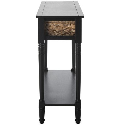 Transitional Gray 45" Wood and Metal Console Table with Storage
