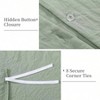 Ruffle Duvet Cover King Size, 3PCS Soft Washed Microfiber Vintage French Country Set, Sage Green 104x90 In - 4 of 4