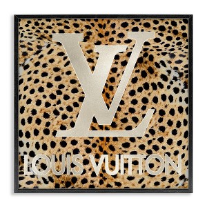Stupell Industries Glam Brand Cheetah Spots Black Framed Giclee Art - 1 of 4
