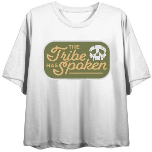 Survivor Reality Show The Tribe Has Spoken Women’s White Cropped Tee - 1 of 4