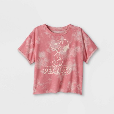 Girls' Peanuts Short Sleeve Graphic T-Shirt - Pink