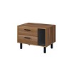 23" Trolgar Accent Table Brown Oak/Black Finish - Acme Furniture: No Assembly, Open Shelf, Wood Composite - 2 of 4