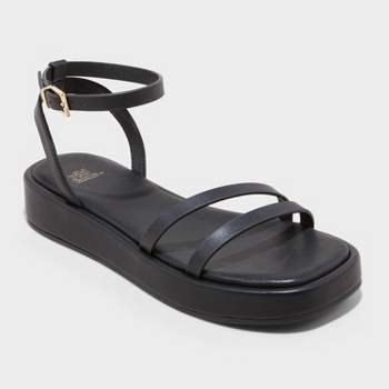 Women's Wrenley Low Platform Sandals - Wild Fable™ Black