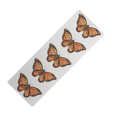 Avenie Monarch Butterfly Orange (6mm) 24" x 70" Yoga Mat - Society6