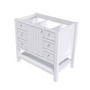 MAYEERTY 36" Bathroom Vanity without Sink 1 Cabinet 3 Drawers Solid Wood Frame MDF White - 2 of 4