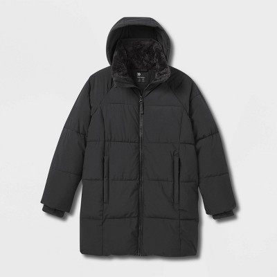 Image of Girls' Mid-Length Puffer Jacket - All in Motion™ Black M