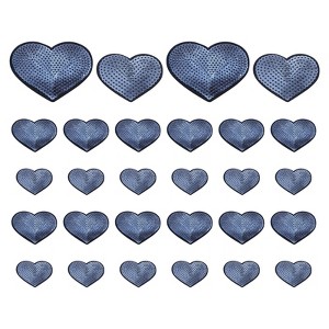 Unique Bargains Sequin Heart Iron on Patches Applique Patches - 1 of 4