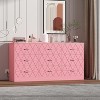 9 Drawer Dresser for Bedroom with Power Outlet, 63'' Wooden Large Dresser with Wide Drawer - 2 of 4