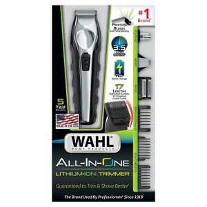 Wahl Lithium Ion All In One Cordless Rechargeable Electric Beard Trimmer, Shaver, Detailer, and Nose Trimmer for Men - 1 of 4