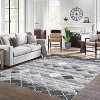 Geometric Runner Rug, Washable Low Pile Carpet with Non-Slip Backing, Stain Resistant Floor Cover for Hallway Kitchen - 3 of 4