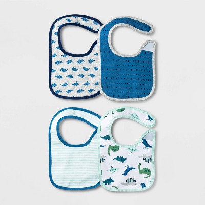 Image of Baby Boys' 4pk Dino Bib - Cloud Island™ Blue