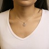 Haus of Brilliance Silver Cursive Mom Heart Diamond Accent Pendant Necklace - 4 of 4