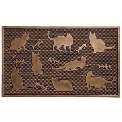 The Lakeside Collection Cats Rubber Doormat