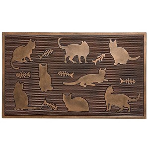 The Lakeside Collection Cats Rubber Doormat - 1 of 4