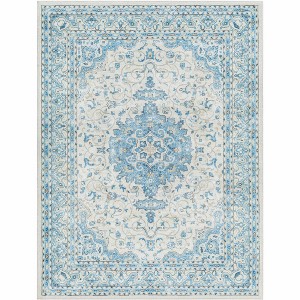 Hauteloom Farai Gray Medallion Washable Area Rug - 1 of 4