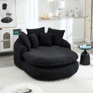 KTMBDW Bean Bag Chair Bean Bag Chairs for Adults Comfy Sofa Chair with Spacious Design Oversized Bean Bag Sofa for Living Room Chenille Fabric - 1 of 4