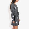 Anna-Kaci Women's Star Knit Pattern Long Dolman Sleeve Cuffed Belted Tunic Sweater Dress - 3 of 4