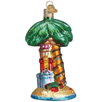 Old World Christmas Glass Blown Ornament for Christmas Tree, Christmas Palm Tree