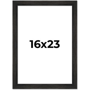 PosterPalooza | 16x23 Wide Barnwood Picture Frame, UV Acrylic, 6 Finishes - Grey, Brown, White, and Black - 1 of 4