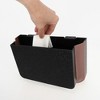 Unique Bargains Car Trash Can Portable Front Seats Trash Bin Black 1 Pc 9.8" Length 3.2" Width 6.3" Height Faux Leather - 4 of 4