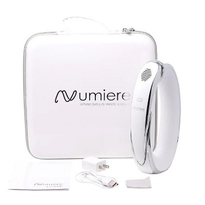 Lumina NRG RadiantSkin Duo: Red and Blue Therapy LED Sonic Infuser Wand for Wrinkle Reduction and Acne Treatment