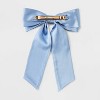 Girls' 2pk Flower Satin Bow Hair Clips - art class™ Blue/White: Fashion Accessory for All Hair Types, Ages 10-12 - 2 of 4
