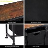 Laundry Room Laundry Hamper, Laundry Hamper with Shelf, Pull-Out and Removable Oxford Fabric Laundry Bags, 2/3/4 laundry basket - 4 of 4