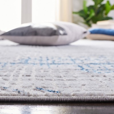 Amelia 5' x 7' Grey/Blue Reversible Synthetic Area Rug