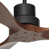 52" Casa Vieja Delta-Wing DC Industrial Indoor Outdoor Ceiling Fan with Remote Control Matte Black Dark Walnut Damp Rated for Patio Exterior House - 3 of 4