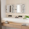 Wooakway 2-Pack 24"H*31"W White Medicine Cabinet with Adjustable Shelves Wall Mounted Bathroom Storage Cabinet with Mirror - 2 of 4