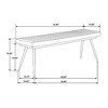 Simple Relax PU Dining Bench with Metal Legs in Camel and Black - 4 of 4