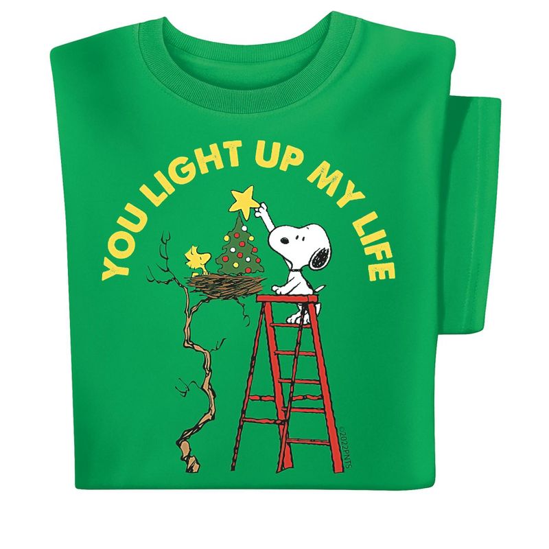 Collections Etc Snoopy You Light Up My Life Christmas Graphic Tee, 3 of 5