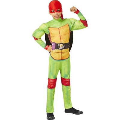 Photo 1 of Kids' Teenage Mutant Ninja Turtles Mutant Mayhem Raphael Halloween Costume Jumpsuit with Light Up Belt